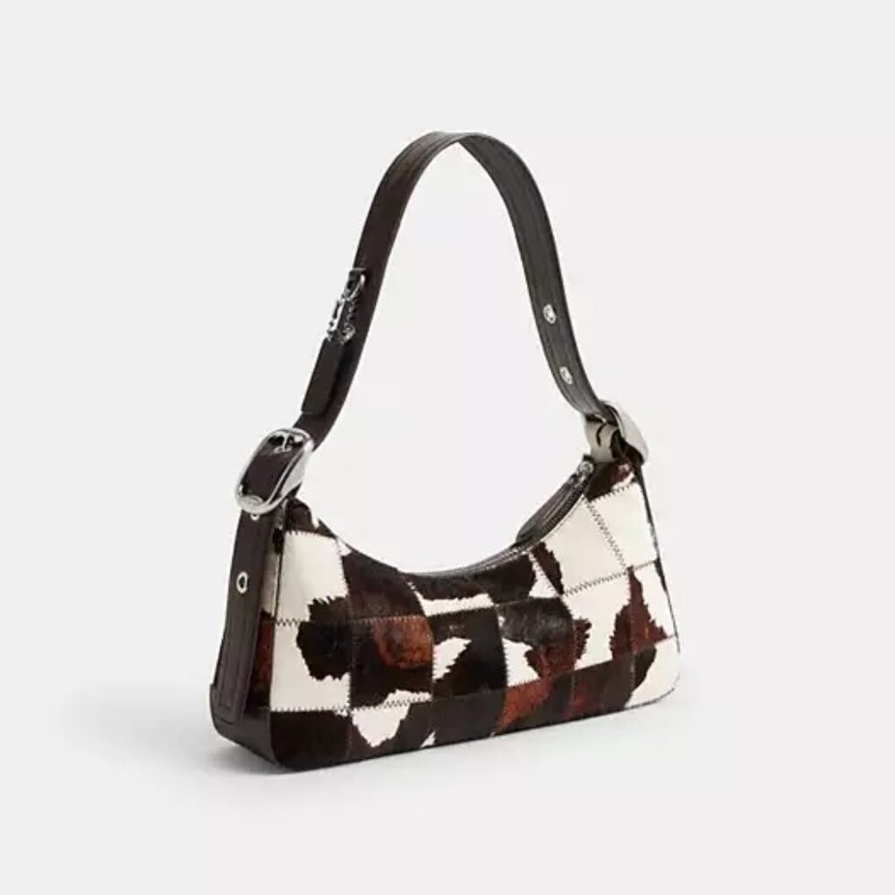 NWT Coachtopia Alter Ego Shoulder Bag In Upcrafted Haircalf With Cow Print - Picture 2 of 7
